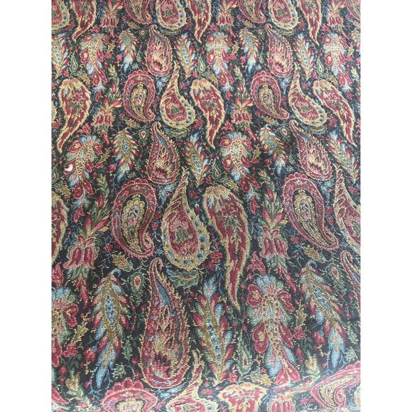 Vintage Tapestry Fabric Paisley Upholstery Bohemian Jacquard Brocade By The Yard - Picture 4 of 10